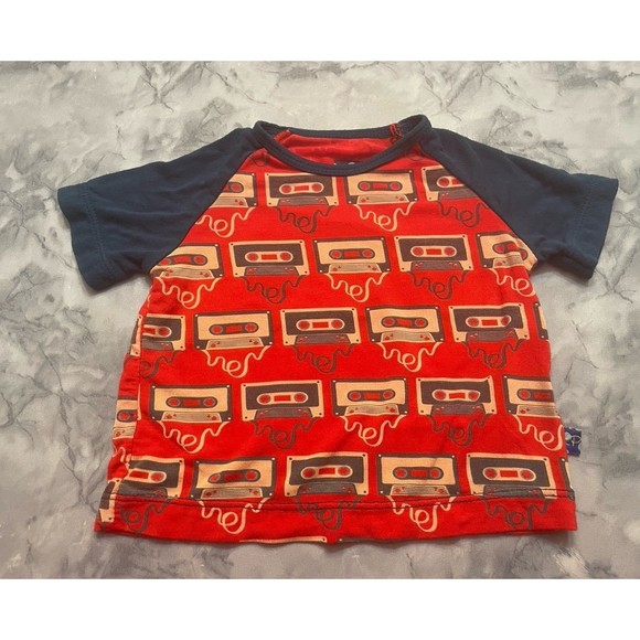 Kickee Pants Other - Kickee Pants Bamboo Cassette Tape Baby Boy Shirt, Size 0-3 months, Size Newborn